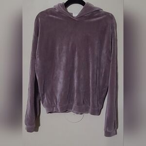 Urban Nation Plush Velour Purple Women's Hoodie Size Small